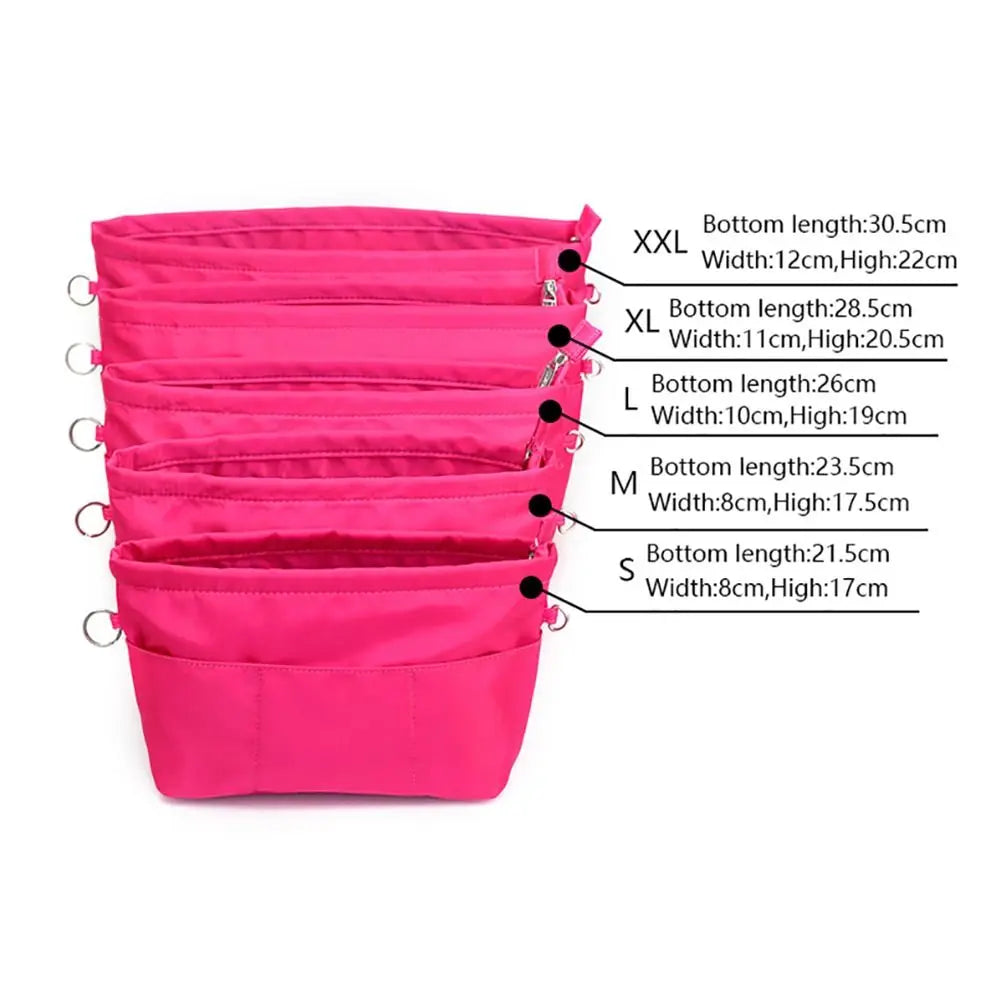 Multi-Pocket Nylon Handbag Organizer Insert | 5 Sizes Handbag Organizer Insert P3