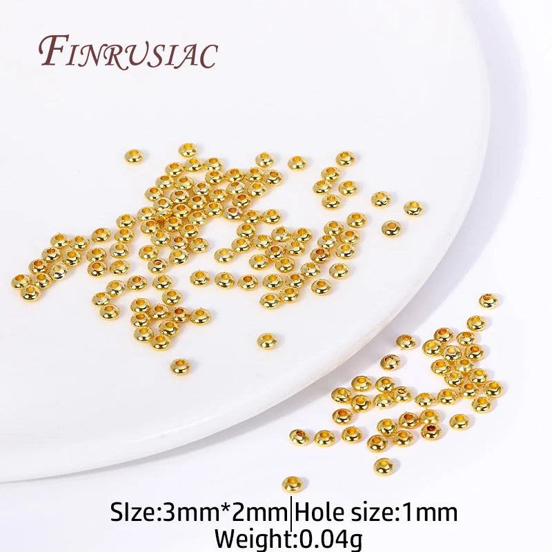 18K Gold Plated Abacus Spacer Beads | DIY Jewelry Making Jewelry Spacer Beads P3 18K Gold Plated-3MM 50 pcs