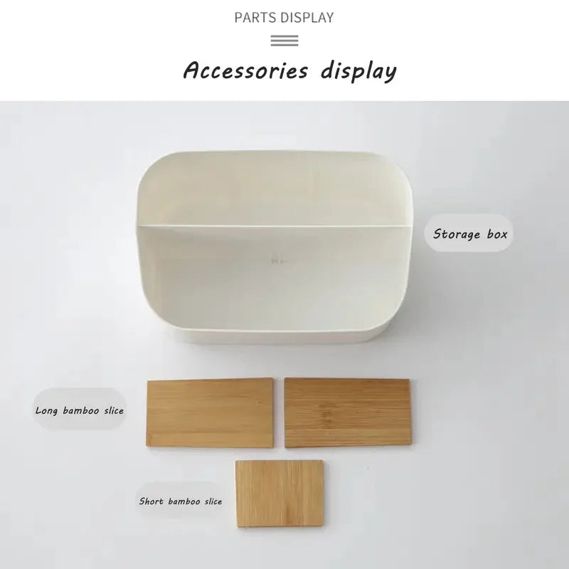 Desktop Makeup & Stationery Organizer Box with Dividers Desk Organizer Box P3