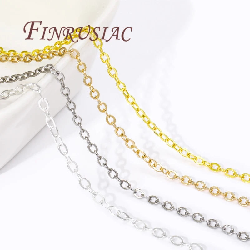 18K Gold Plated O Shape Chain 1.2mm–2mm | DIY Necklace Bulk DIY Jewelry Chain P3