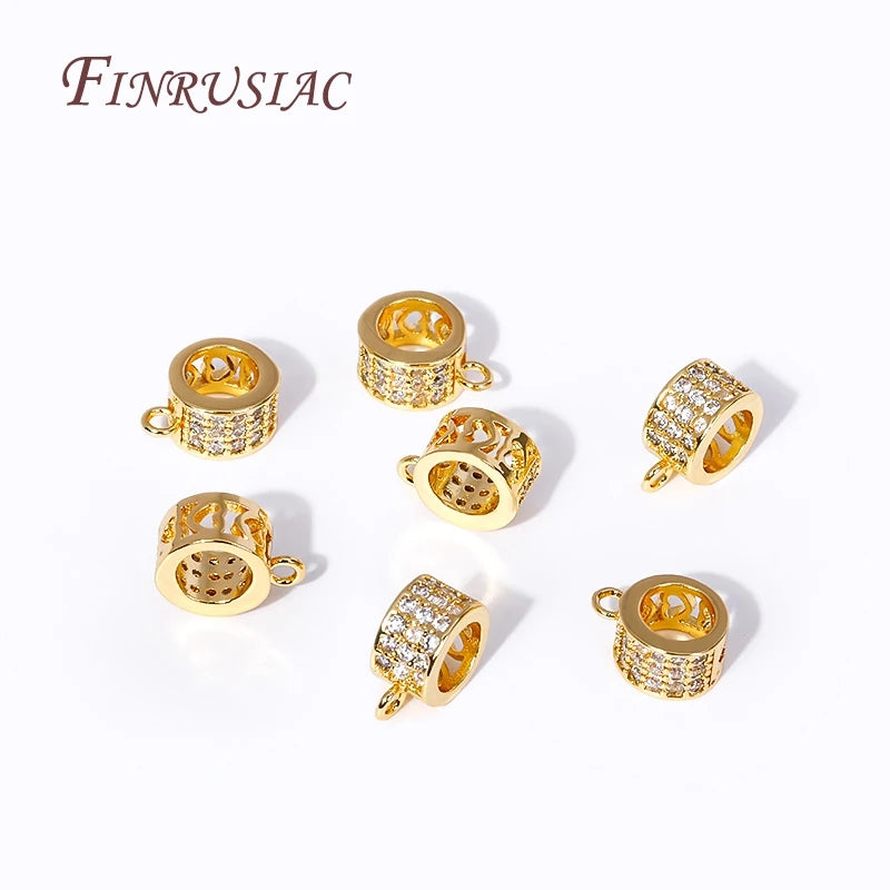 18K Gold Plated Brass Zircon Bail Beads – DIY Jewelry Findings Jewelry Finding Bail P3