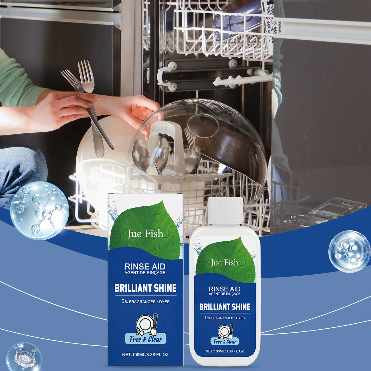 Jue-Fish Dishwasher Cleaner – Grease, Scale & Stain Remover Dishwasher Cleaner P3