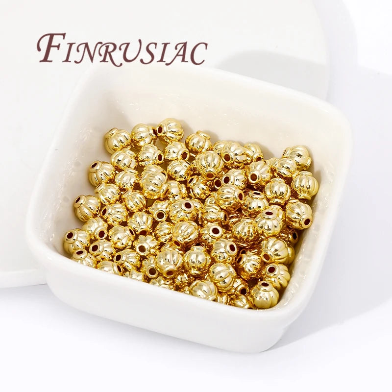 18K Gold Plated Lantern Spacer Beads 4mm 6mm 8mm | DIY Jewelry Jewelry Spacer Beads P3