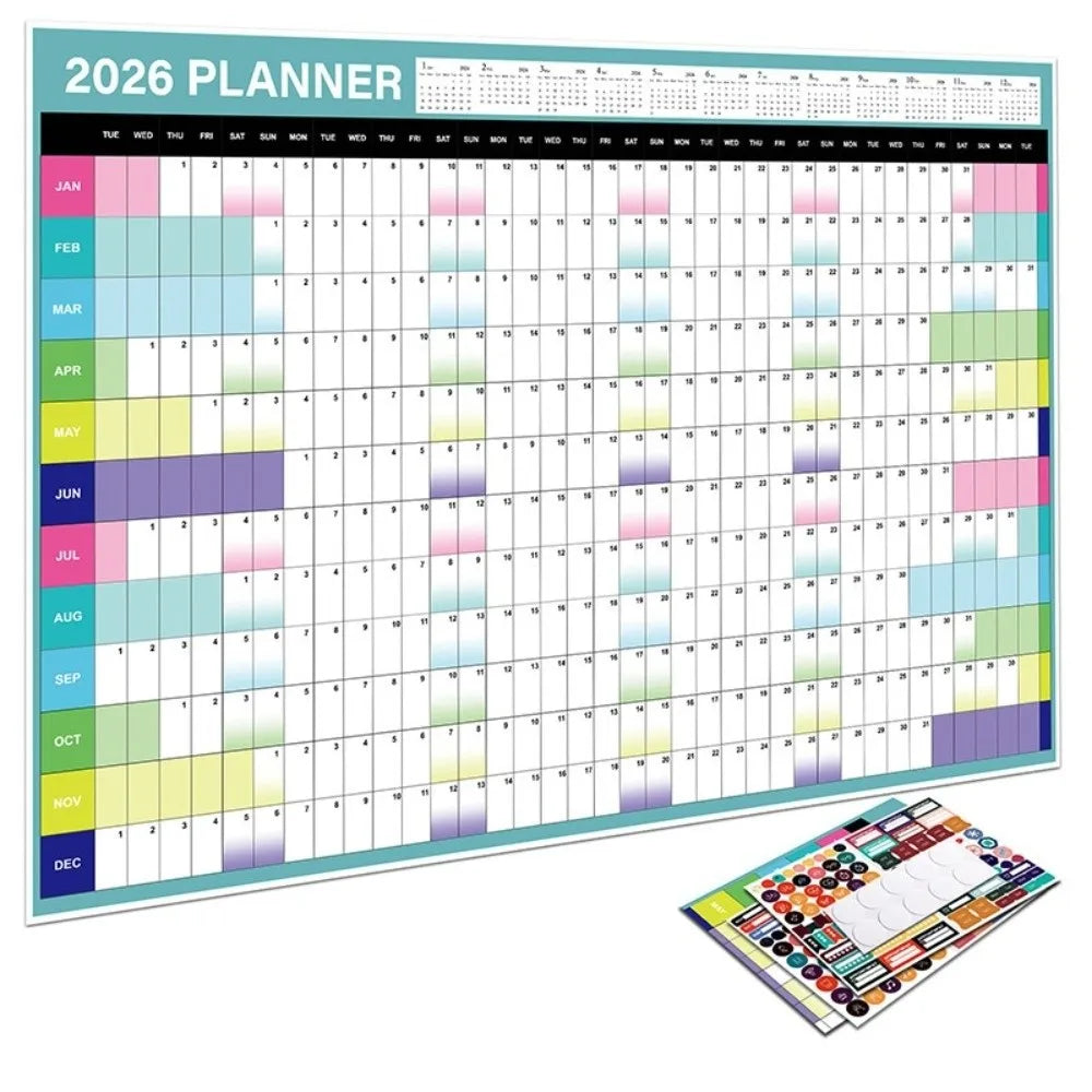 2026 Large Wall Calendar – 365-Day Annual Planner Sheet Wall Calendar Planner P3