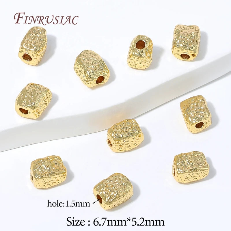 18K Gold Plated Irregular Spacer Beads | DIY Jewelry Making Jewelry Making Beads P3 18K Gold Plated 4 pieces