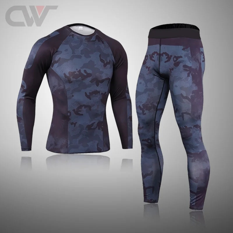 Men's Thermal Compression 2-Piece Tracksuit Set | S–3XL Compression Tracksuit Set P3 Sets M