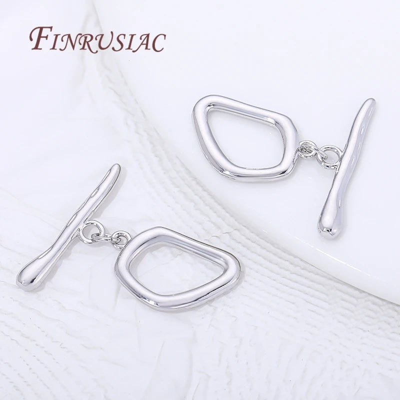 Rhodium Plated Toggle OT Clasps for Necklace & Bracelet Making Jewelry Clasps P3