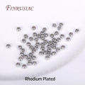 14K/18K Gold Plated Round Crimp Beads 2mm 2.5mm 3mm | DIY Jewelry Findings P3 Rhodium Plated 2.5mm-100pcs