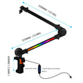 360° Desk Microphone Boom Arm Stand – Gaming & Studio Microphone Boom Arm P3 RGB