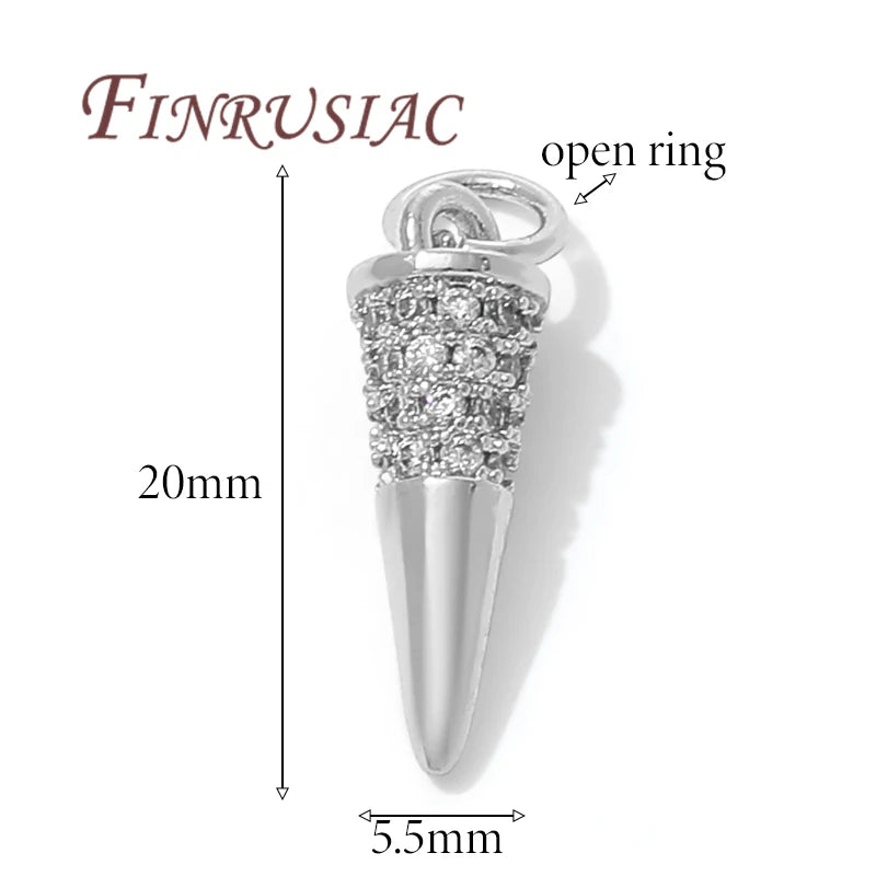 18K Gold Plated Brass Pendant Charms | DIY Jewelry Findings 3 Styles Jewelry Pendant Charms P3 Rhodium Plated 2 pieces