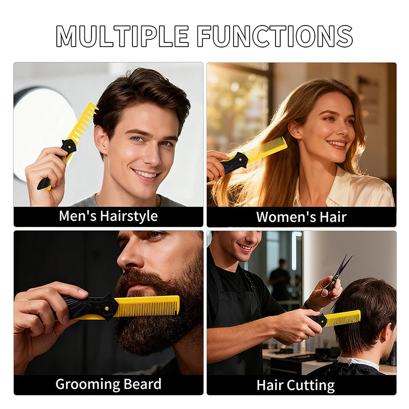 2-in-1 Folding Pocket Comb – Wide Tooth & Beard Styling Hair Styling Comb P3