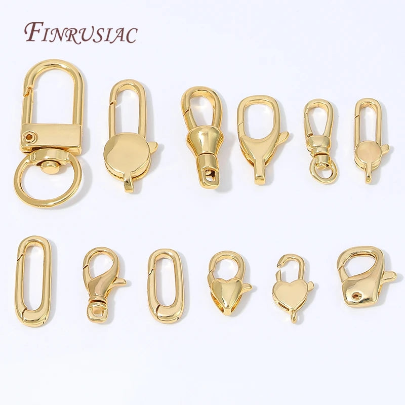 18K Gold Plated Lobster Clasps – Spring Trigger DIY Jewelry Jewelry Making Findings P3