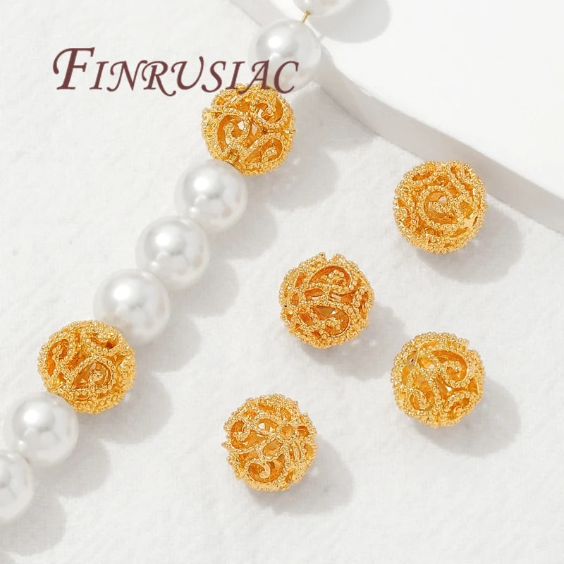 18K Gold Plated Spacer Beads 8mm 10mm – DIY Jewelry Findings Jewelry Spacer Beads P3