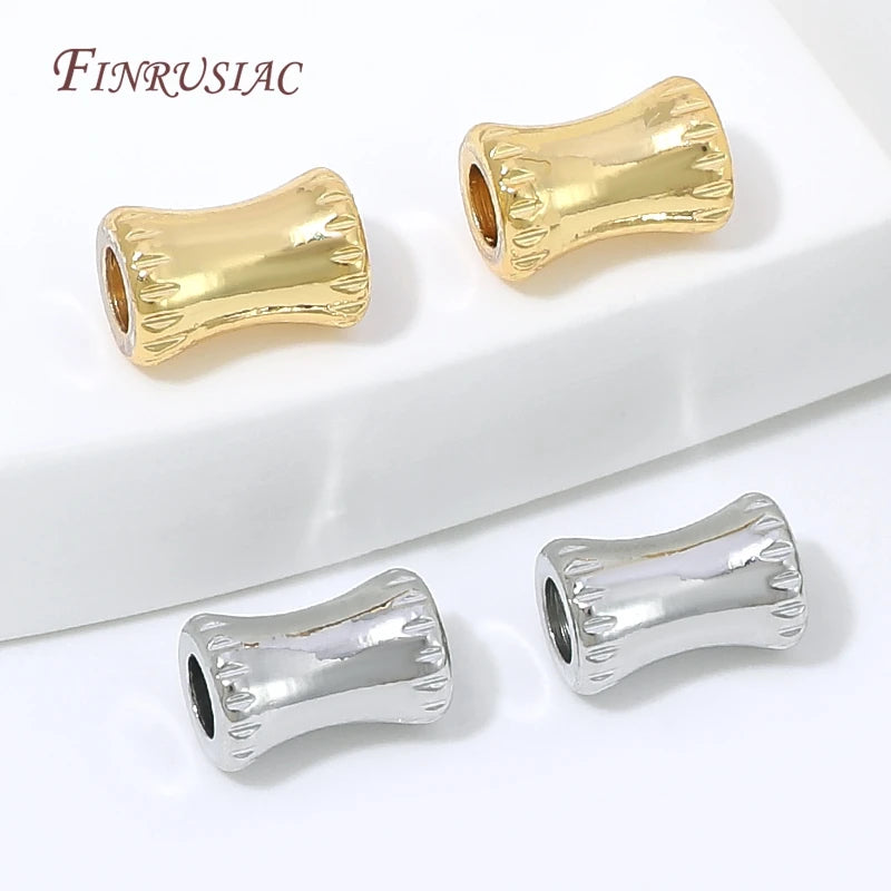 18K Gold Plated Bamboo Tube Spacer Beads | DIY Jewelry Findings Jewelry Spacer Beads P3