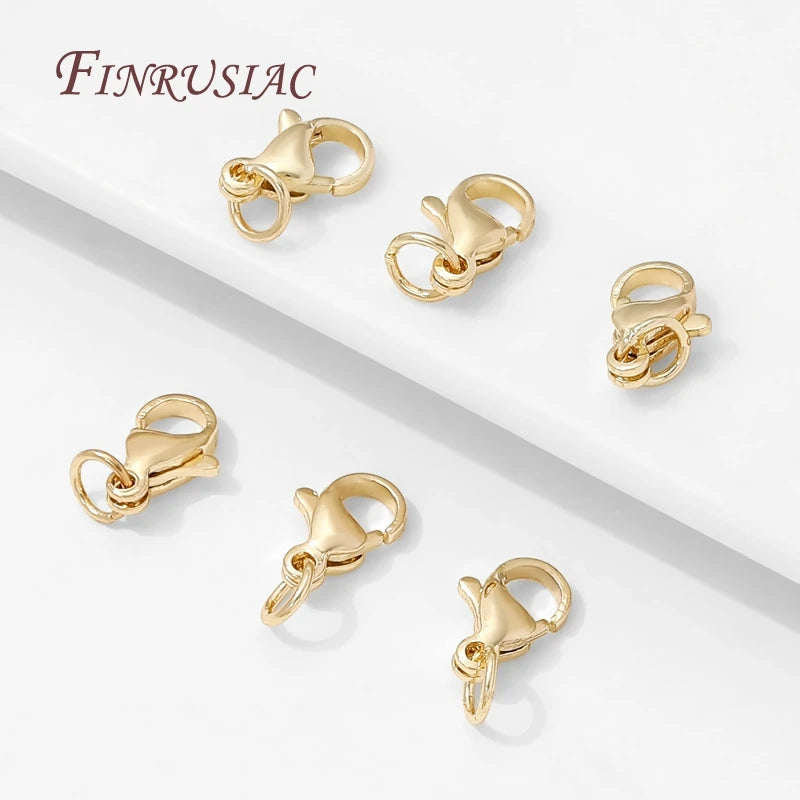 Gold Plated 10mm Lobster Clasps – DIY Bracelet Jewelry Findings Jewelry Clasps P3