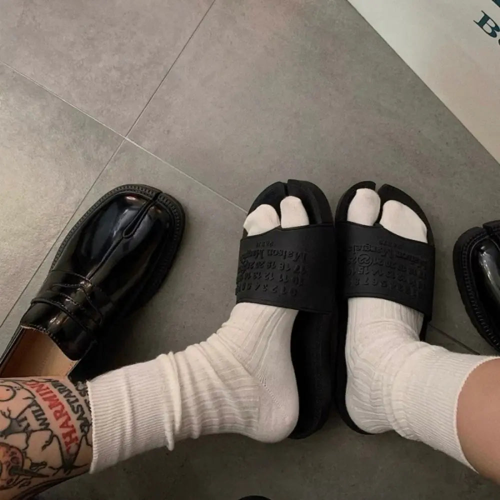 Women's Split Toe Tabi Socks – Combed Cotton Harajuku Style Split Toe Socks P3
