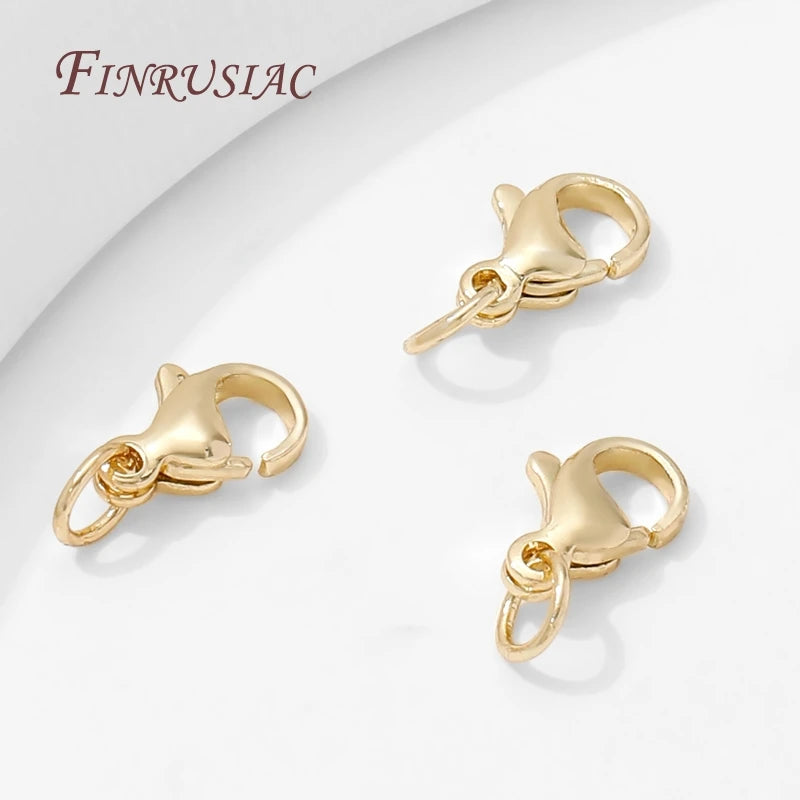 Gold Plated 10mm Lobster Clasps – DIY Bracelet Jewelry Findings Jewelry Clasps P3