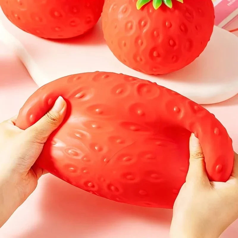 Giant Strawberry Squishy Toy – Slow Rising Fidget Squeeze Ball Fidget Squishy Toy P3