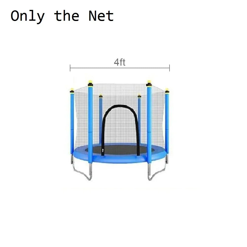 Trampoline Safety Net Replacement 4–8 ft | 6 Poles PE Enclosure Trampoline Safety Net P3 4ft