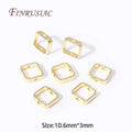 18K Gold Plated Square Spacer Beads for DIY Bracelet Jewelry Jewelry Spacer Beads P3 18K Gold Plated 10 Pieces