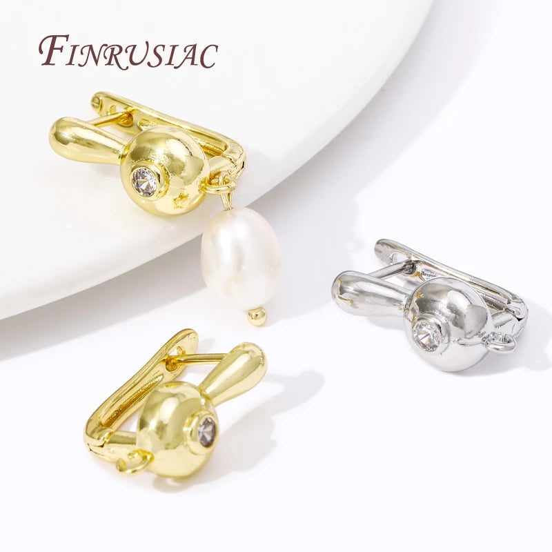 18K Gold Plated CZ Ear Wire Hooks & Clasps – DIY Jewelry Earring Findings P3