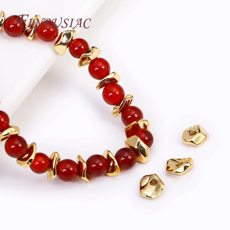 18K Gold Plated Irregular Spacer Beads – DIY Jewelry Making Jewelry Spacer Beads P3