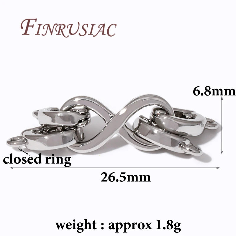 18K Gold Plated 2-Strand Connector Clasps | DIY Jewelry Findings Jewelry Clasps P3 Rhodium Plated 1 piece