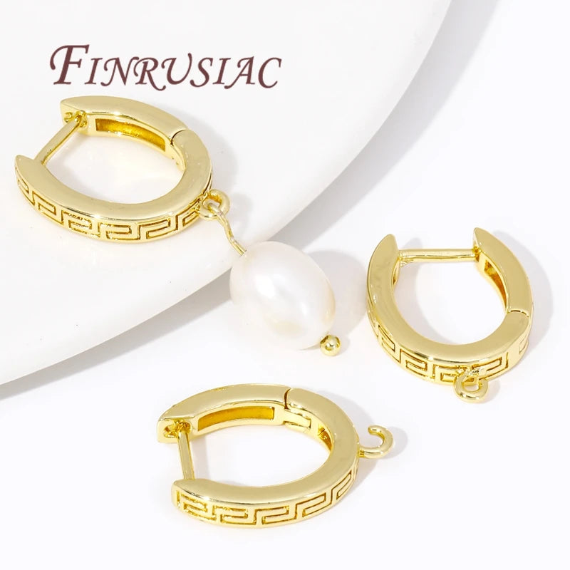 18K Gold Plated Brass Earring Hooks Findings – DIY Jewelry Earring Hook Findings P3