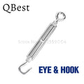 Stainless Steel Turnbuckle Hook & Eye Wire Tensioner M4–M20 Wire Turnbuckle Tensioner P3 M4 Eye and Hook