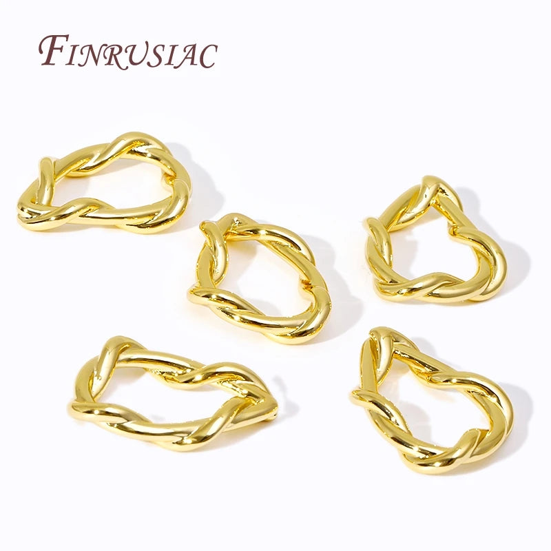 18K Gold Twisted Ring Connectors – DIY Jewelry Findings Jewelry Findings P3