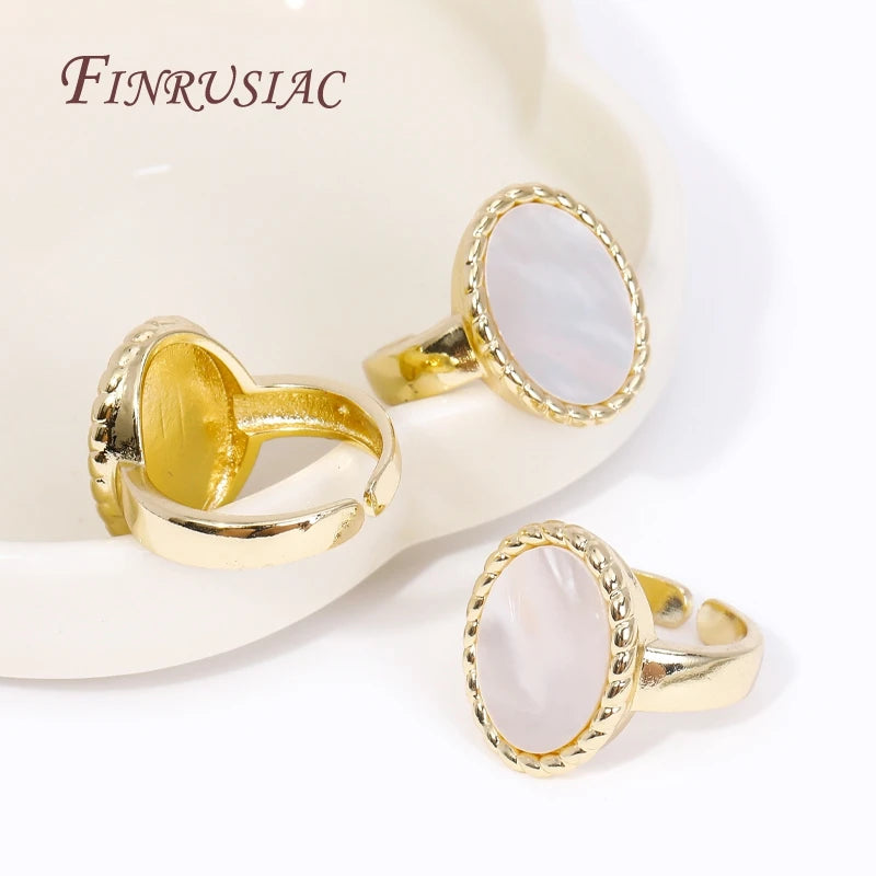 18K Gold Plated Oval Adjustable Ring Base – DIY Jewelry Setting Ring Base Finding P3