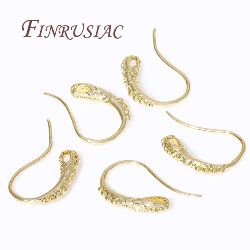 18K Gold Plated Earring Hooks – DIY Jewelry Making Findings Earring Hook Findings P3