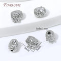 18K Gold Plated CZ Tube Spacer Beads – DIY Jewelry Making Jewelry Spacer Beads P3 Rhodium Plated 10 pcs
