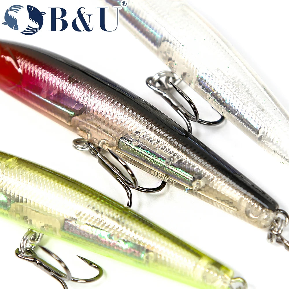 B&U Sinking Pencil Bait 68mm 8.2g – Bass Trout Sea Fishing Lure Sinking Fishing Lure P3