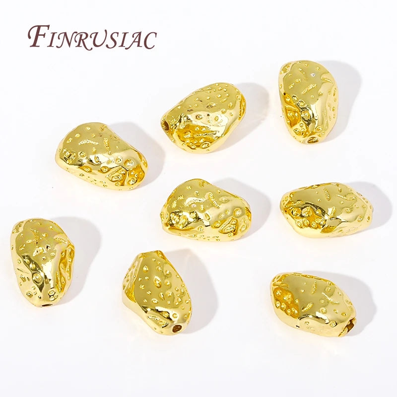 18K Gold Plated Irregular Spacer Beads | DIY Jewelry Making Jewelry Spacer Beads P3