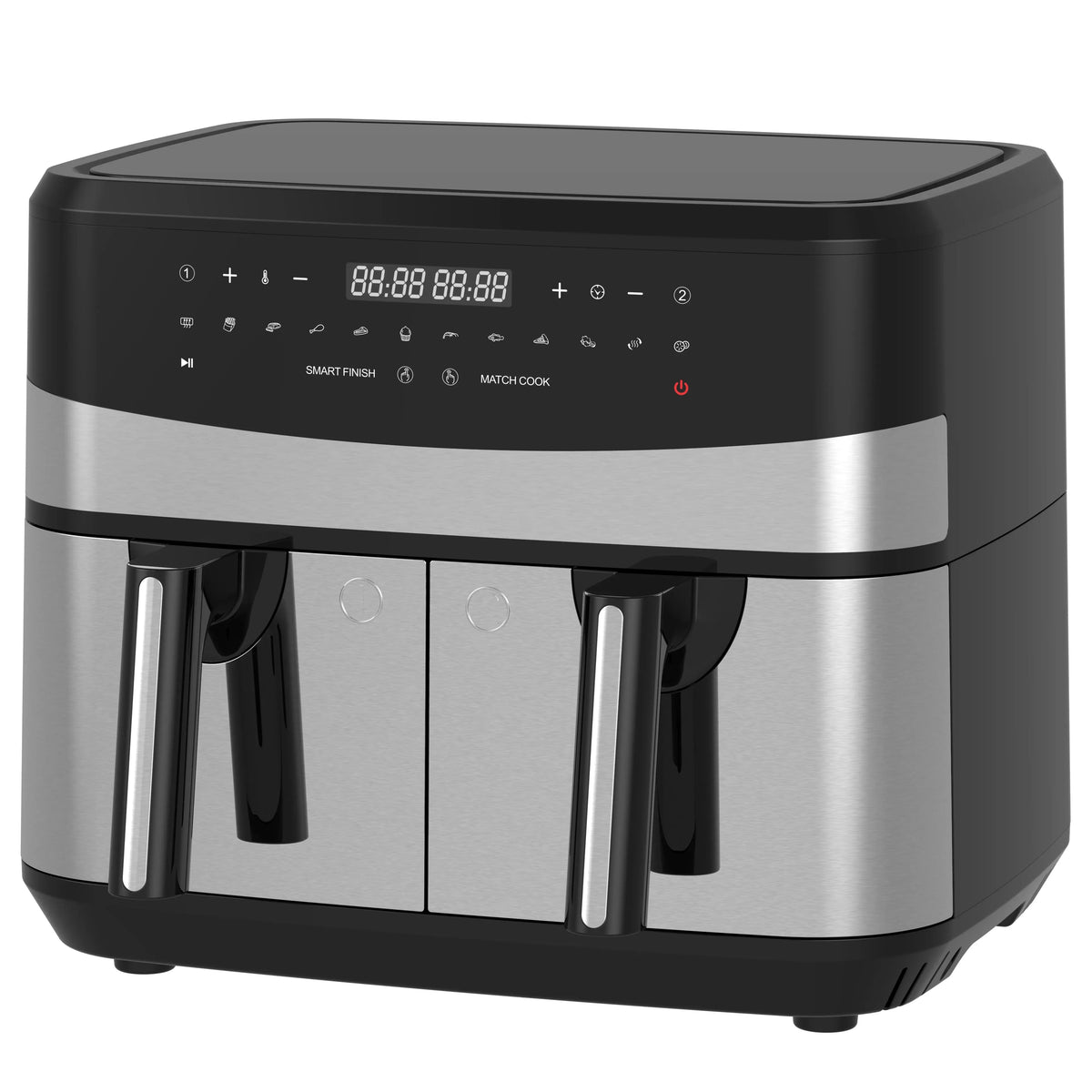 DUTRIEUX 10L Digital Air Fryer Oven 2400W Dual Zone – Silver Air Fryer Oven P3
