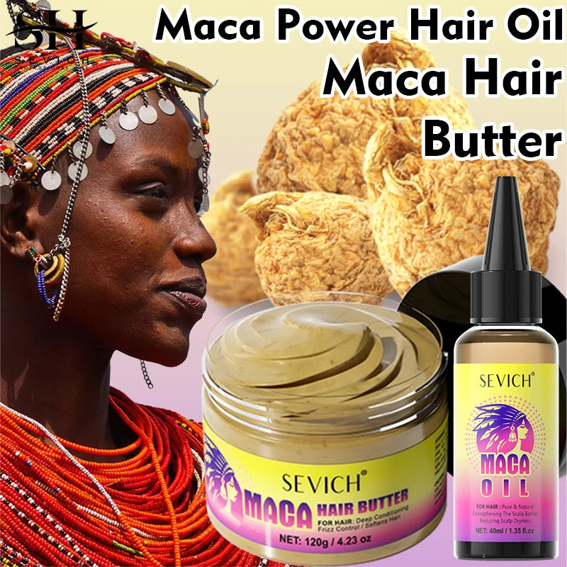 Sevich Maca Root Hair Growth Oil & Butter Set | Castor Oil Hair Growth Set P3