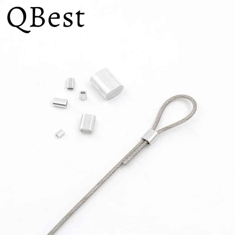 1000pcs Aluminum Oval Crimping Sleeves – Wire Rope Ferrule Clips Wire Rope Ferrule P3