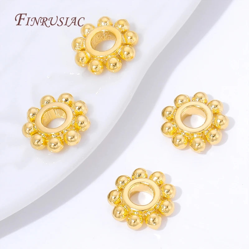 18K Gold Plated Flower Spacer Beads – DIY Jewelry Making Jewelry Spacer Beads P3