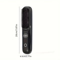 Portable Electric Hair Straightening Comb | 3-Heat Settings Hair Straightening Comb P3 Black USB Type-C