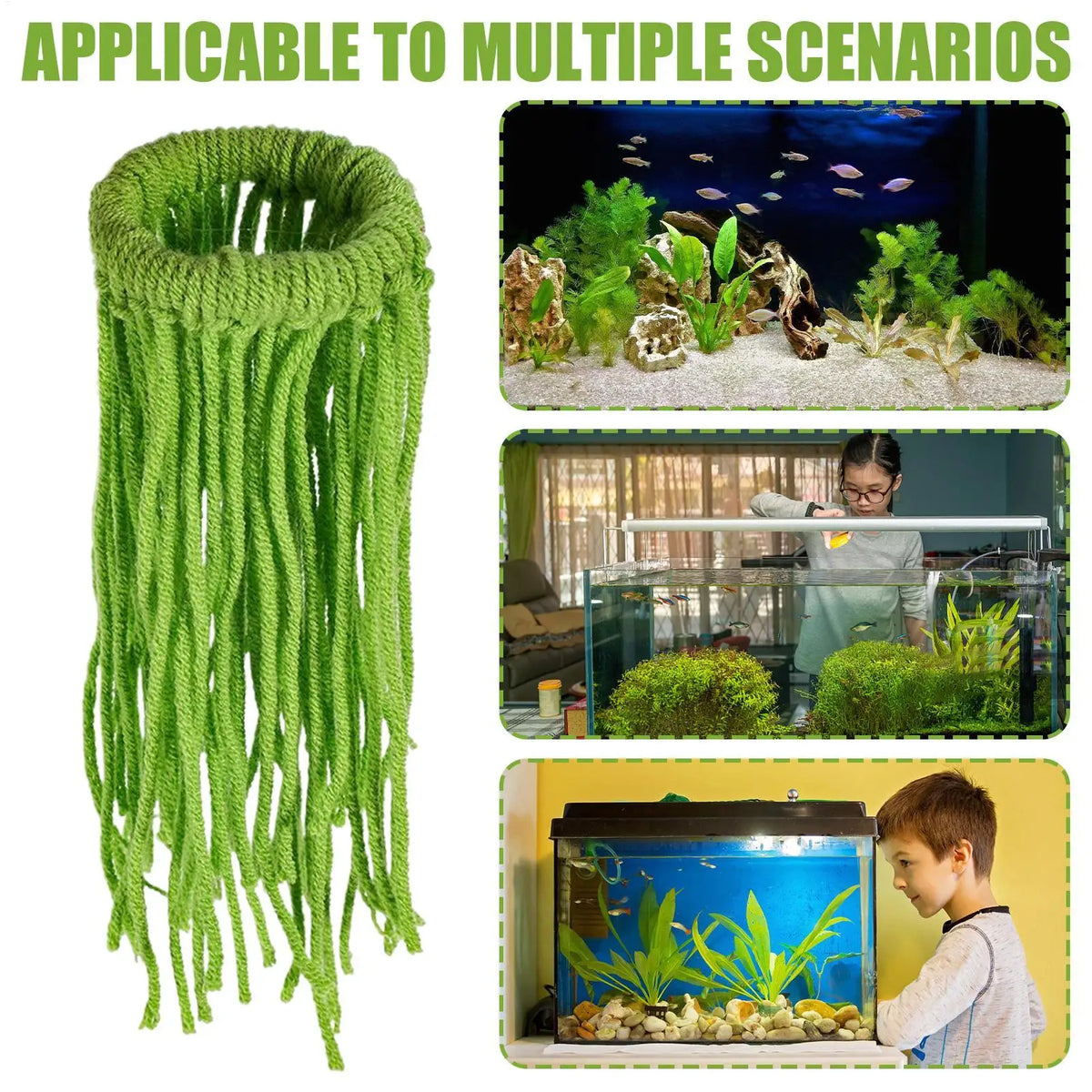 3-Pack Floating Fish Spawning Mop – Aquarium Breeding Decor Aquarium Spawning Mop P3