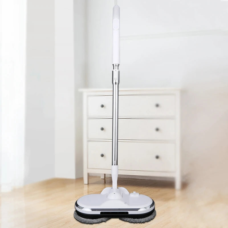 DUTRIEUX Cordless Electric Spin Mop with Bucket & LED Light Electric Spin Mop P3 White EU