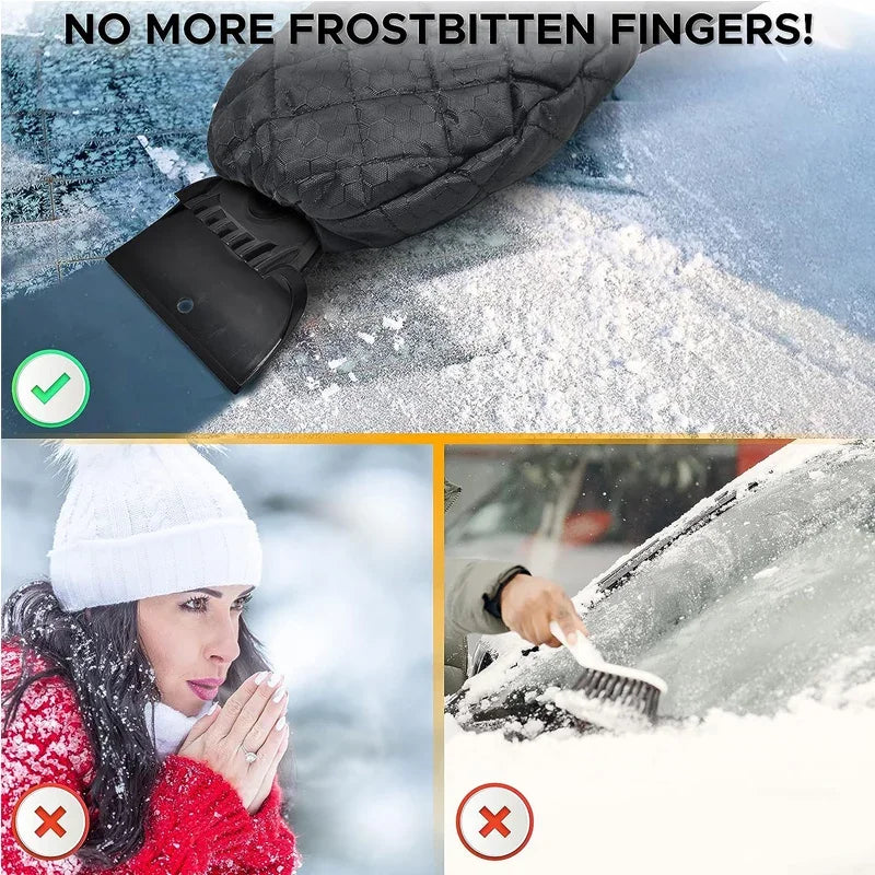 2-in-1 Car Ice Scraper Mitt | Waterproof Windshield Snow Tool Car Ice Scraper Mitt P3