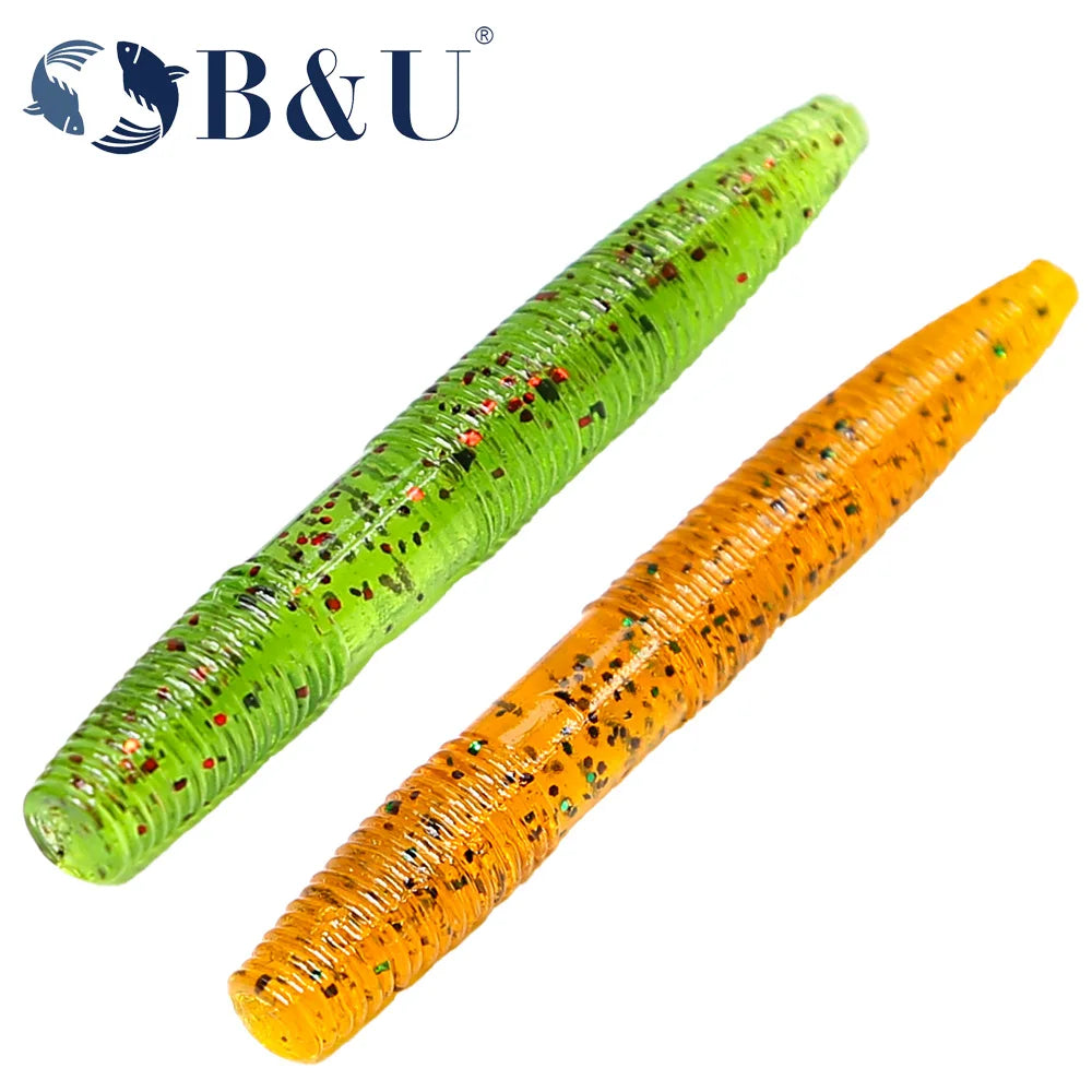 B&U Floating Senko Worm Soft Plastic Stickbait | Bass Perch Soft Plastic Lure P3