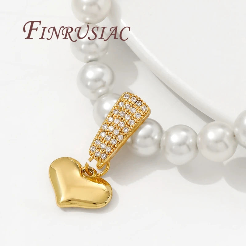 18K Gold Plated Bail Clasp – Brass Pendant Connector DIY Jewelry Jewelry Bail Connector P3