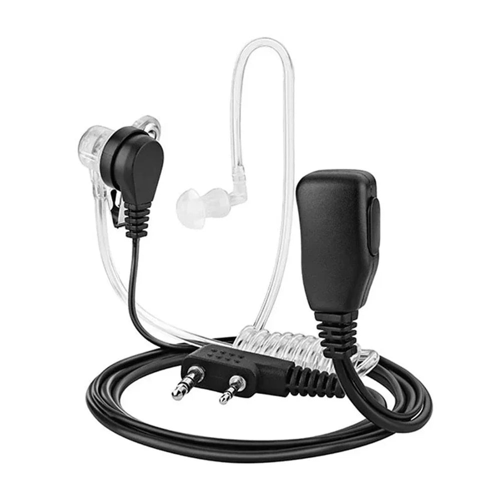 2-Pin PTT Covert Acoustic Tube Earpiece for Baofeng Kenwood Radio Earpiece Headset P3 Earphones