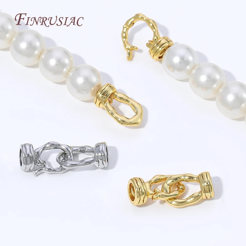 18K Gold Plated Pearl Clasp Connectors – DIY Jewelry Findings Jewelry Clasp Findings P3