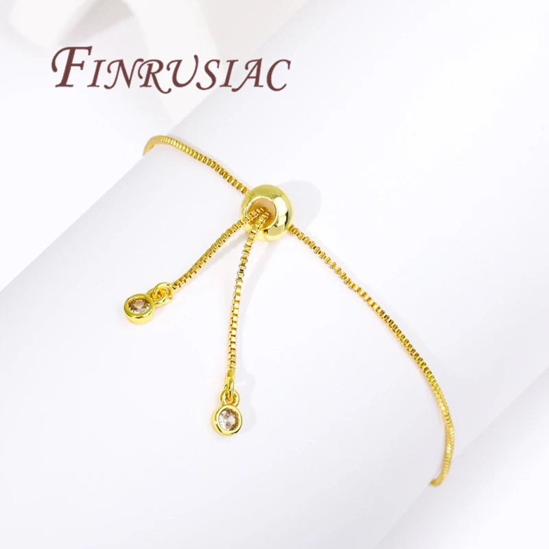 18K Gold Plated Slider Extender Chain Bracelet | 6cm & 12cm Jewelry Making Chain P3