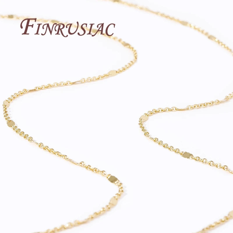 14K Gold Plated Sequins Cable Chain – DIY Jewelry Making Jewelry Making Chain P3