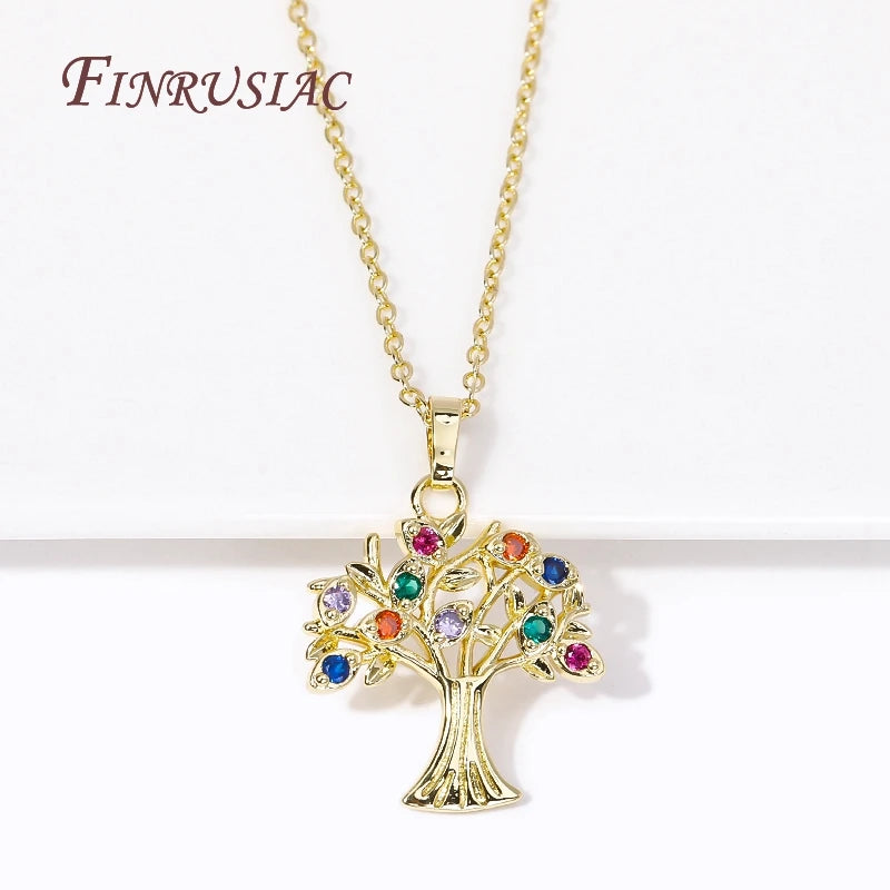 18K Gold Plated Zircon Tree Charm Pendant – DIY Jewelry Making Jewelry Pendant Charm P3